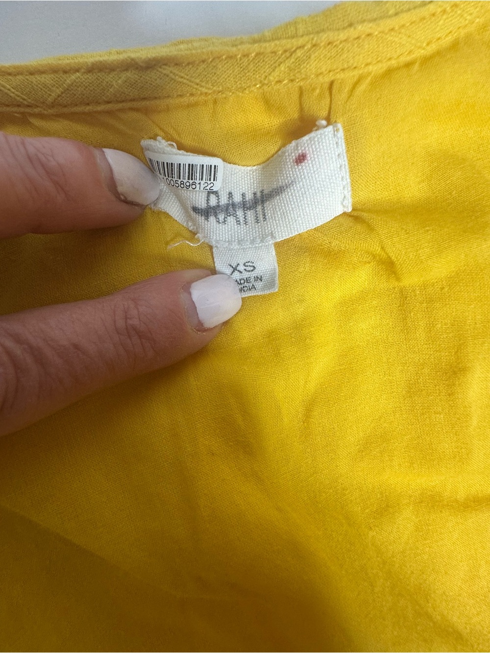 Anthropologie x RAHI Yellow Eyelete Long Sleeve Mini Shirtdress XS - Picture 11 of 13